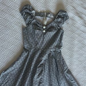 vintage inspired black and white dress